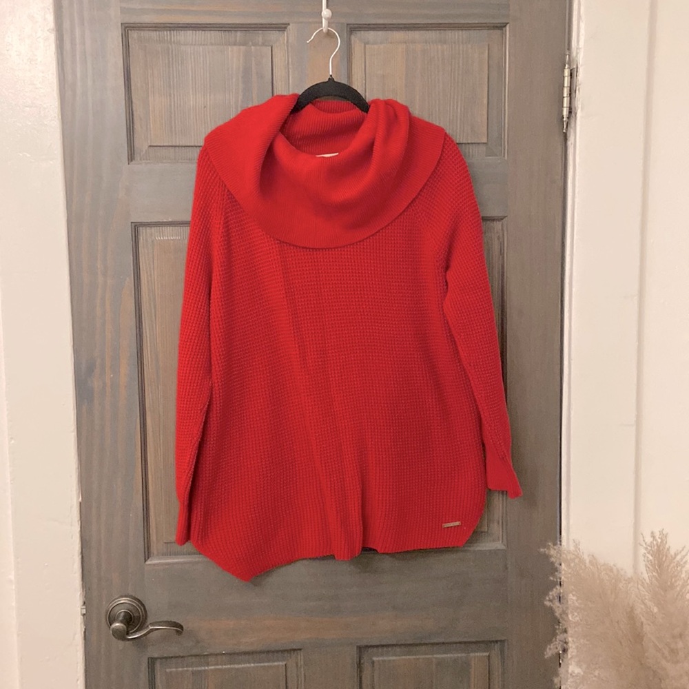 ♥️ Michael Kors Cowl Neck Waffle Sweater